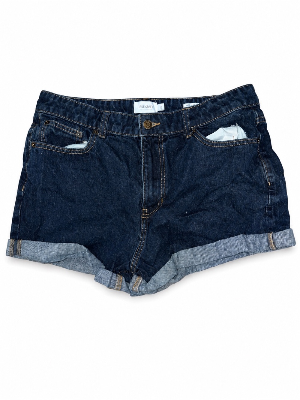 Juniors 15 True Craft blue jean denim shorts size 15